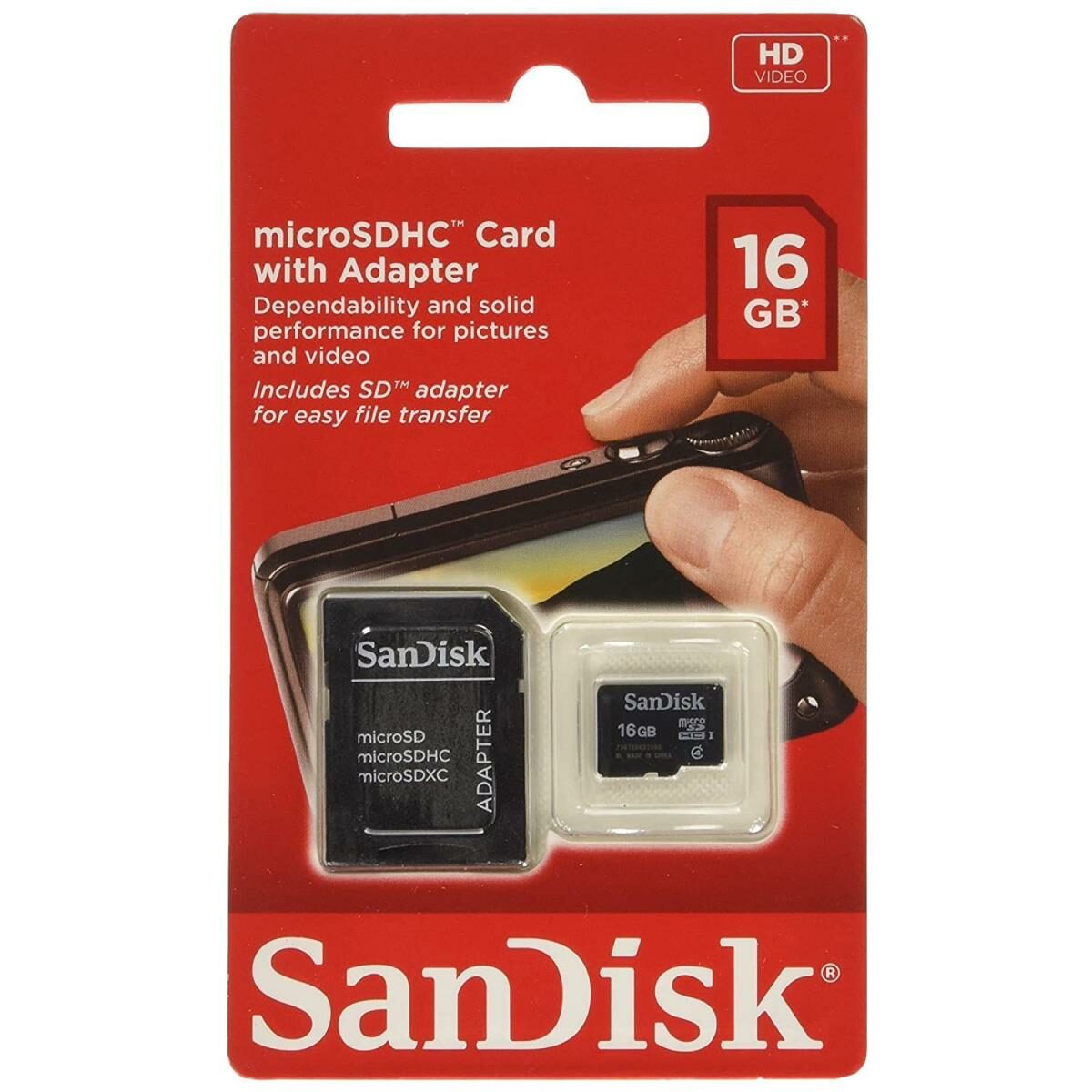 SanDisk Micro SDHC Card with SD Adapter