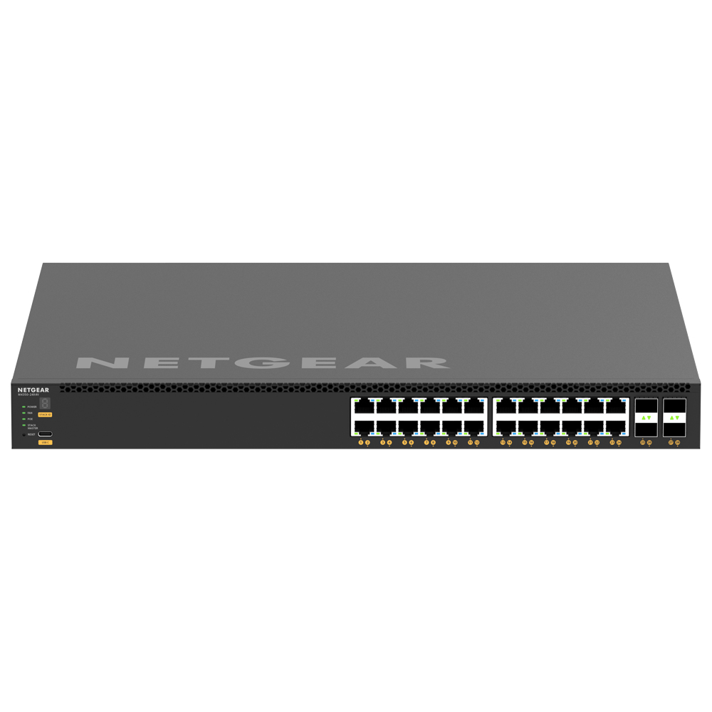 Netgear M4350-24X4V 24x10G/Multi-Gig PoE+ (576W base, up to 720W) and 4xSFP28 25G Managed Switch