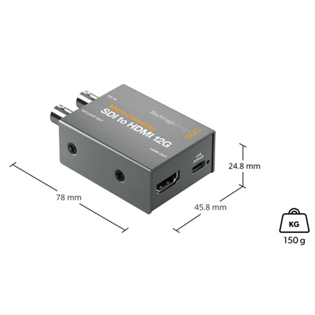 Blackmagic Design Micro Converter SDI to HDMI 12G PSU